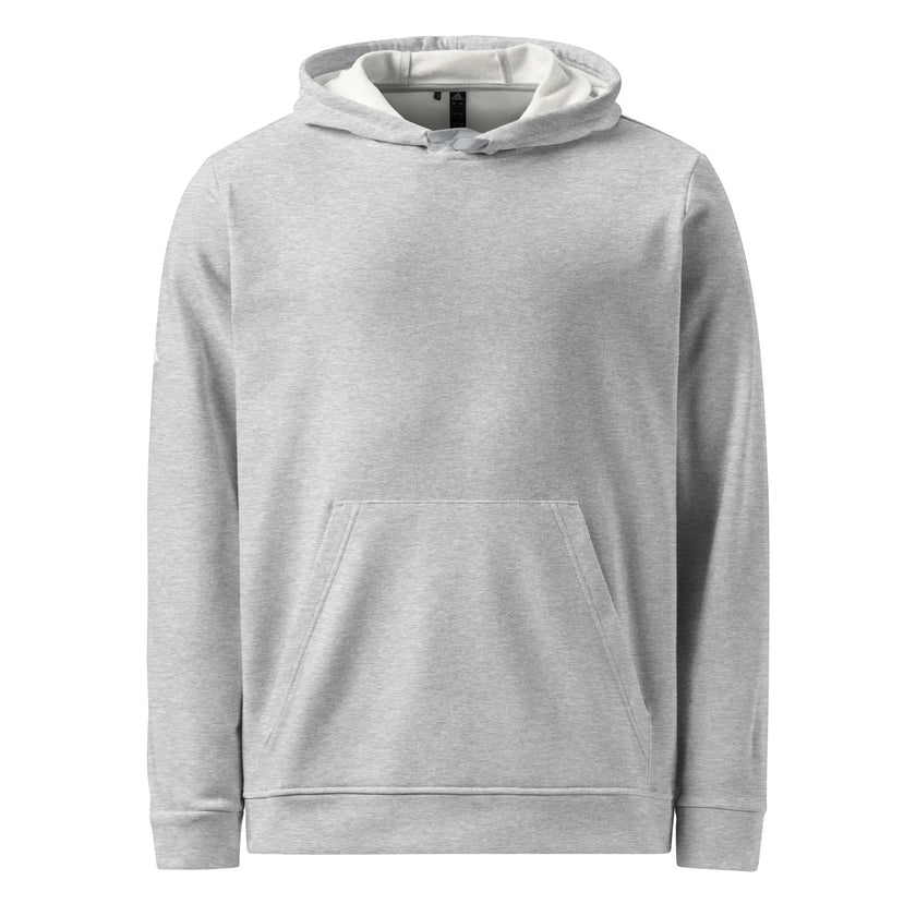 adidas fleece hoodie - glitchy smiley face