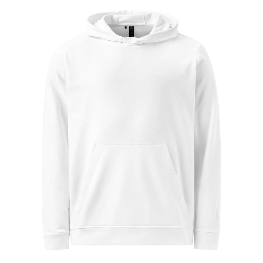 adidas fleece hoodie - glitchy smiley face