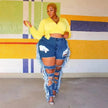 Adogirl Plus Size Side Tassel Holes Jeans Pencil Pants Women Charming Distressed Hollow Out Tight Denim Trousers Fashion Streetwear