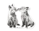 Adorable Foxes Stickers for Water Bottle, Agenda or Computer