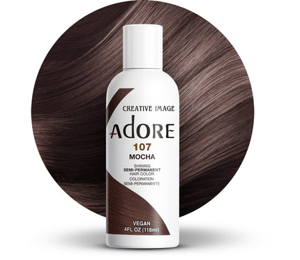 ADORE SEMI-PERMANENT HAIR COLOR - 107 MOCHA 4OZ