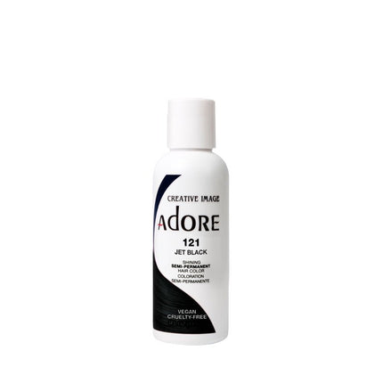 ADORE SEMI-PERMANENT HAIR COLOR - 121 JET BLACK 4OZ