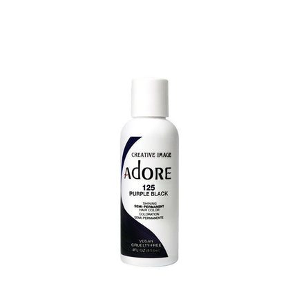 ADORE SEMI-PERMANENT HAIR COLOR - 125 PURPLE BLACK 4OZ