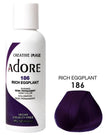 ADORE SEMI-PERMANENT HAIR SOLOR - RICH EGGPLANT 186 4OZ