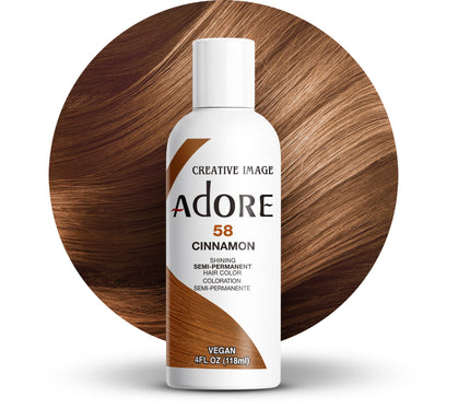 ADORE SEMI-PERMANENT HAIR COLOR - 58 CINNAMON 4OZ
