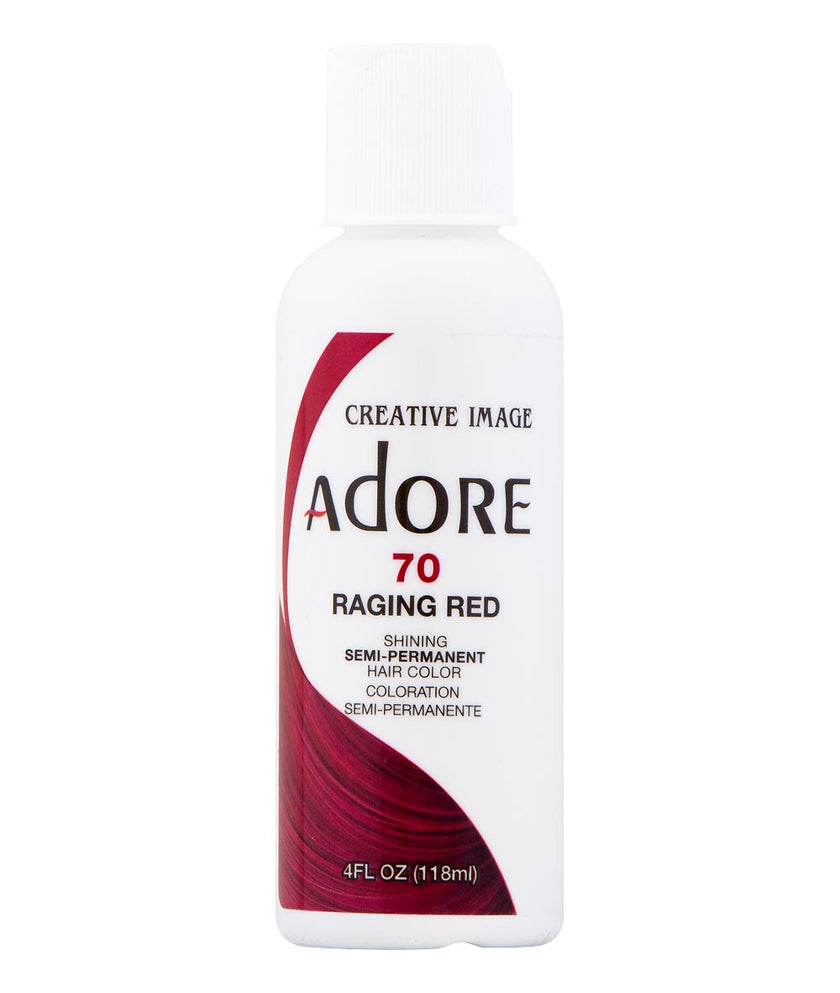 ADORE SEMI-PERMANENT HAIR COLOR - 70 RAGING RED 4OZ