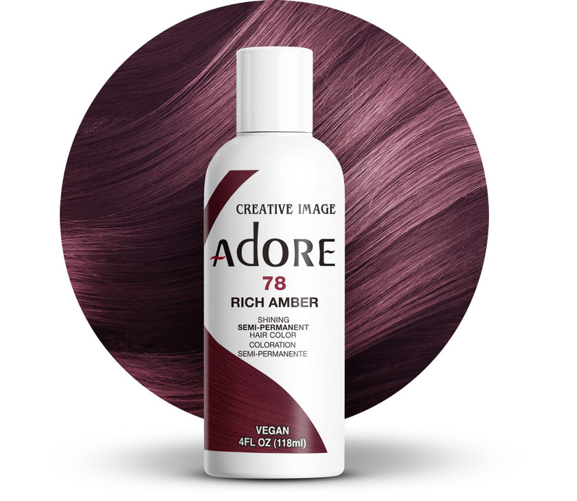 ADORE SEMI-PERMANENT HAIR COLOR - 78 RICH AMBER 4OZ