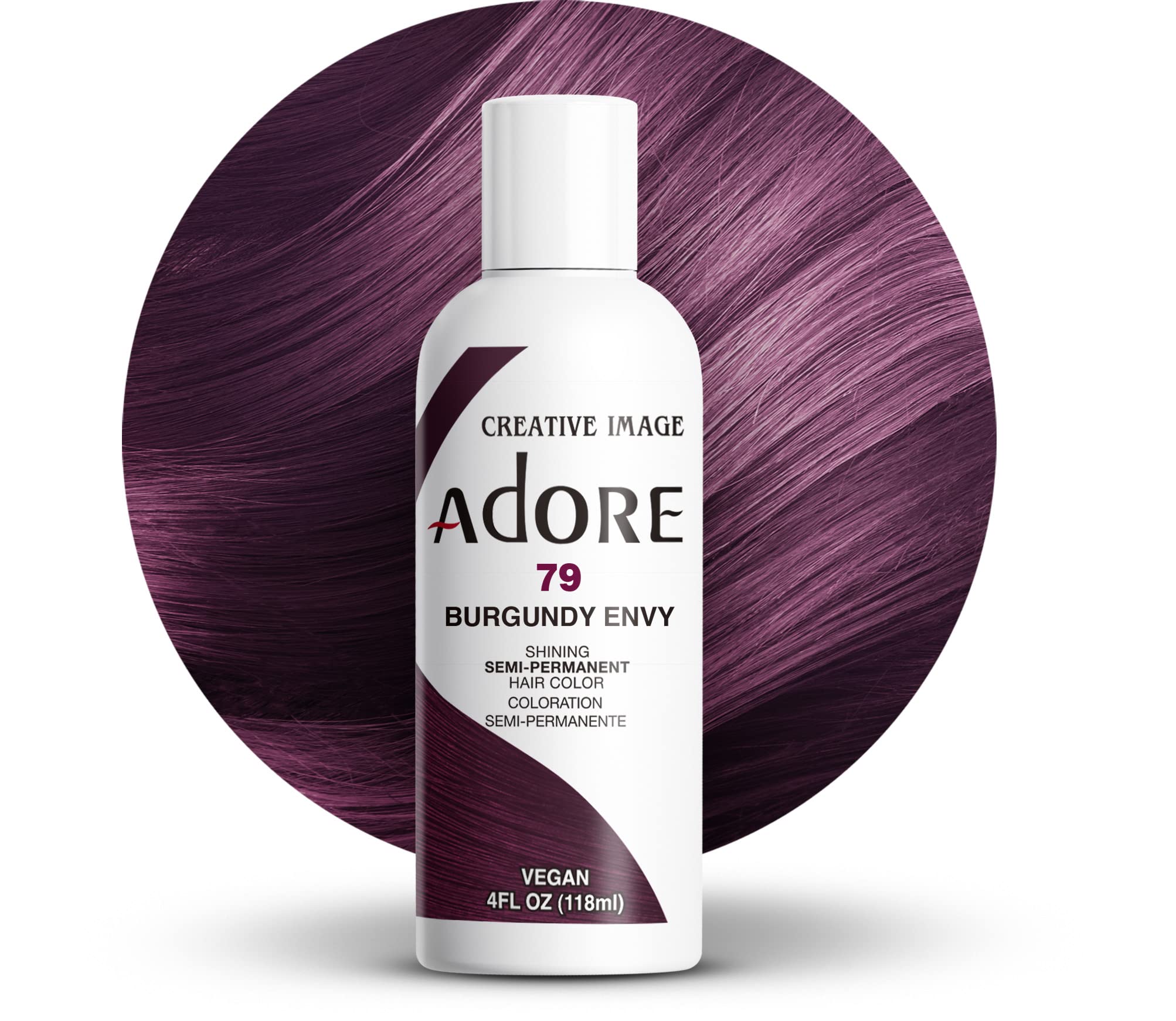 ADORE SEMI-PERMANENT HAIR COLOR - 79 BURGUNDY ENVY 4OZ