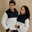 Adult Unisex Bamboo Fleece Half Zip | Terracotta With Juniper