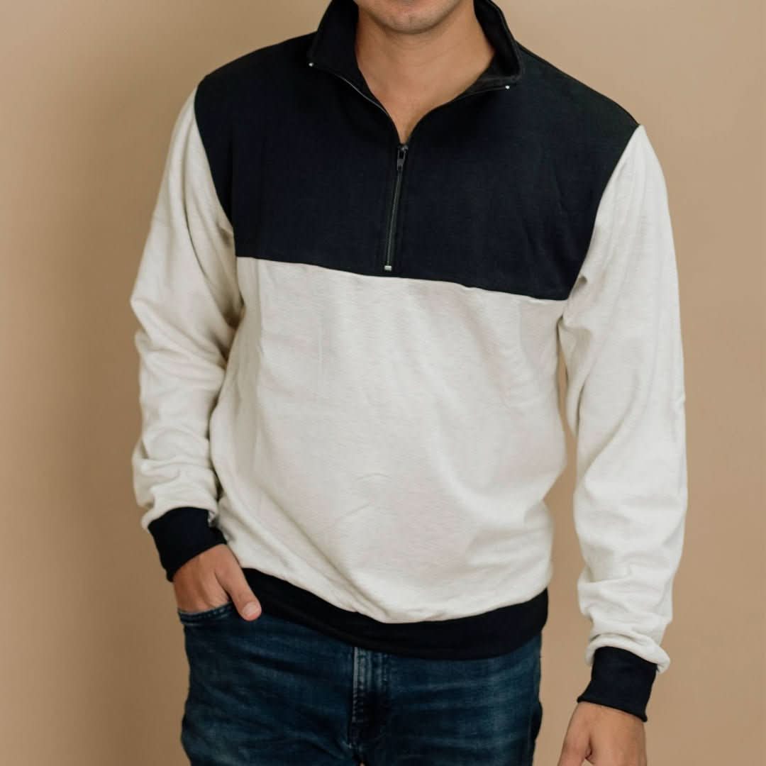 Adult Unisex Bamboo Fleece Half Zip | Terracotta With Juniper