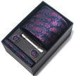 Men's Jacquard Woven Formal Tie Set – Rayon Arrow Necktie with Handkerchief, Tie Clip & Cufflinks | Canada & USA