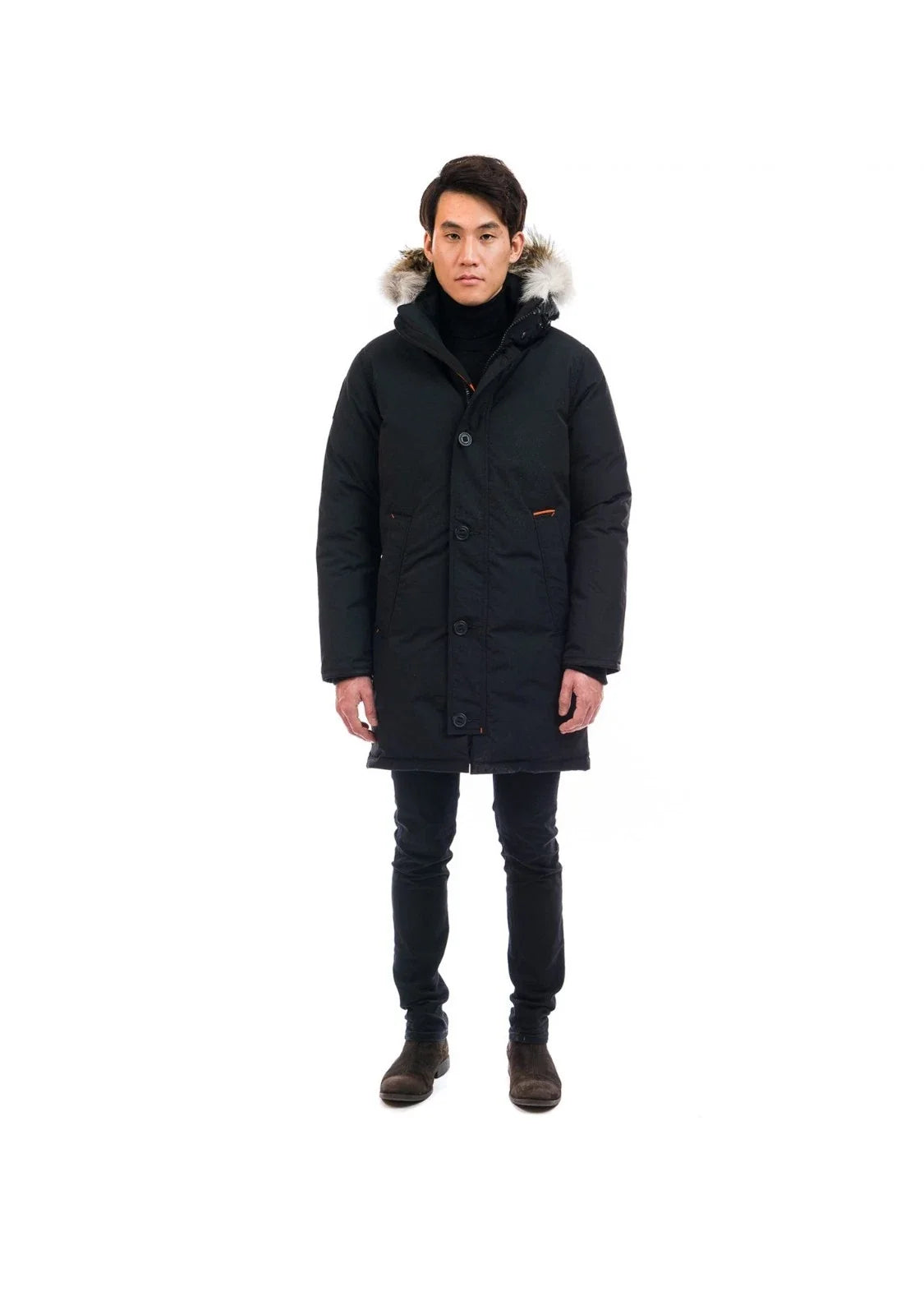 Outdoor Survival Canada Men's Nevluk -40 Down Parka, Orca Black, 2XL - ON DISPLAY