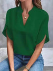 Summer Short-sleeved Chiffon Shirt New V-neck blouse Women's Casual Versatile Clothing Evening Tops for Women