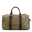 Vintage Canvas Travel Duffel Bag Weekender with Leather Handles Carry On