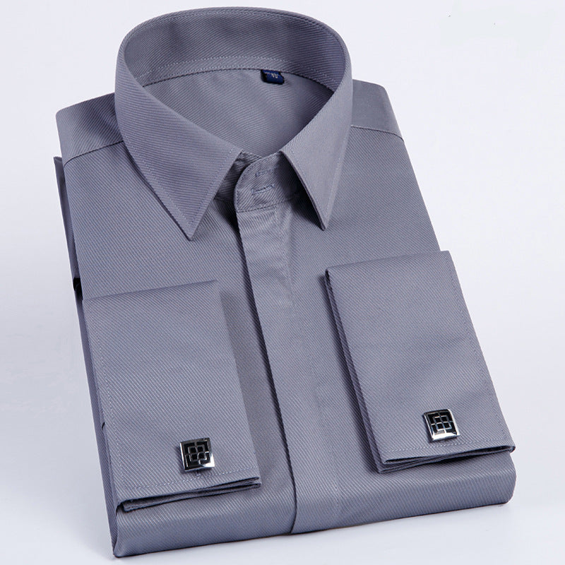 Men's French Cufflinks Dress Shirt – Slim Fit Business Formal Wear | Canada & USA