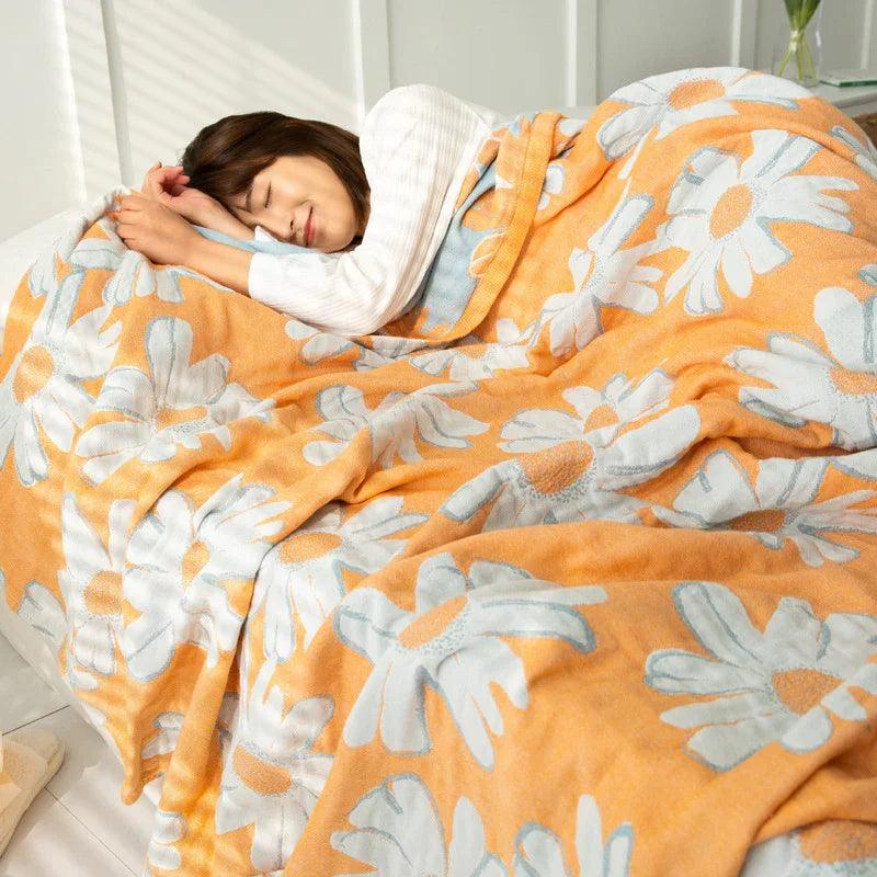 Cotton Four-layer Gauze Towel Blanket Air Conditioning Blanket Thin Duvet