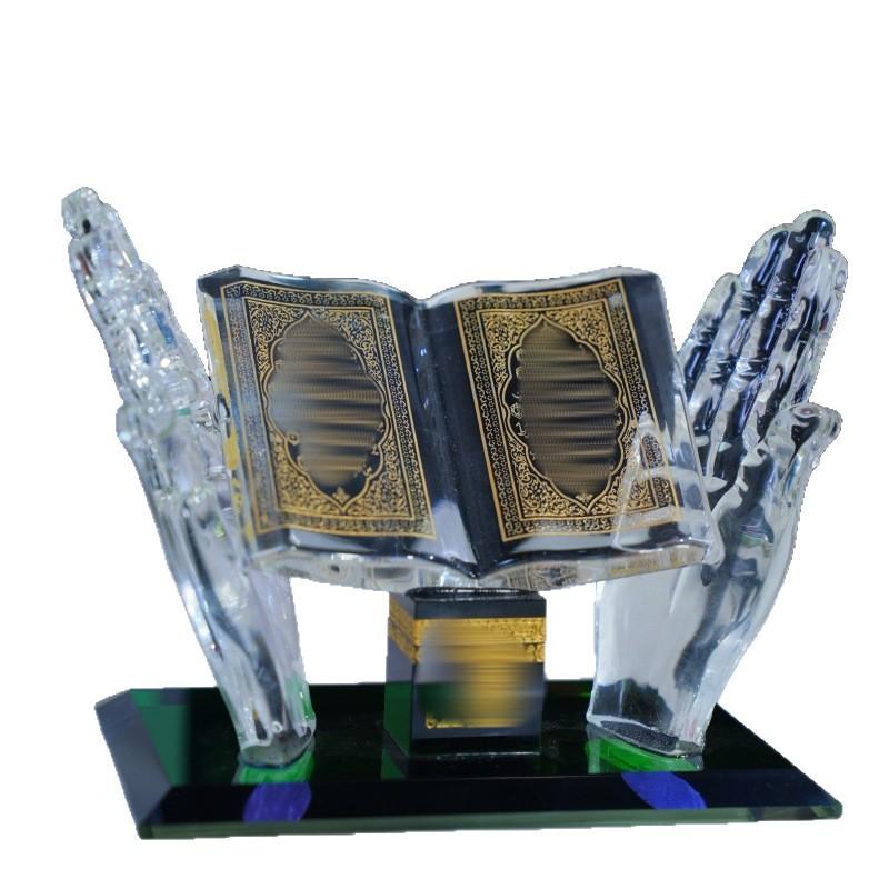 Hand Holding Book Exotic Gift Arabic Architecture Car Crystal Ornaments