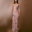 Halter neck Spaghetti Backless Butterfly Design Spring Summer long dress