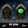 HOMCOM 7.1 Halloween Decoration, Animatronic Doorbell With Simulation Light-up Eyeball, Sound And Motion Activated Animated Prop W  Piercing Doorbell Sound