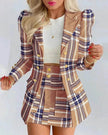 Women  Slim fitted Formal Fashion Short Skirt suit co ord skirt set for women