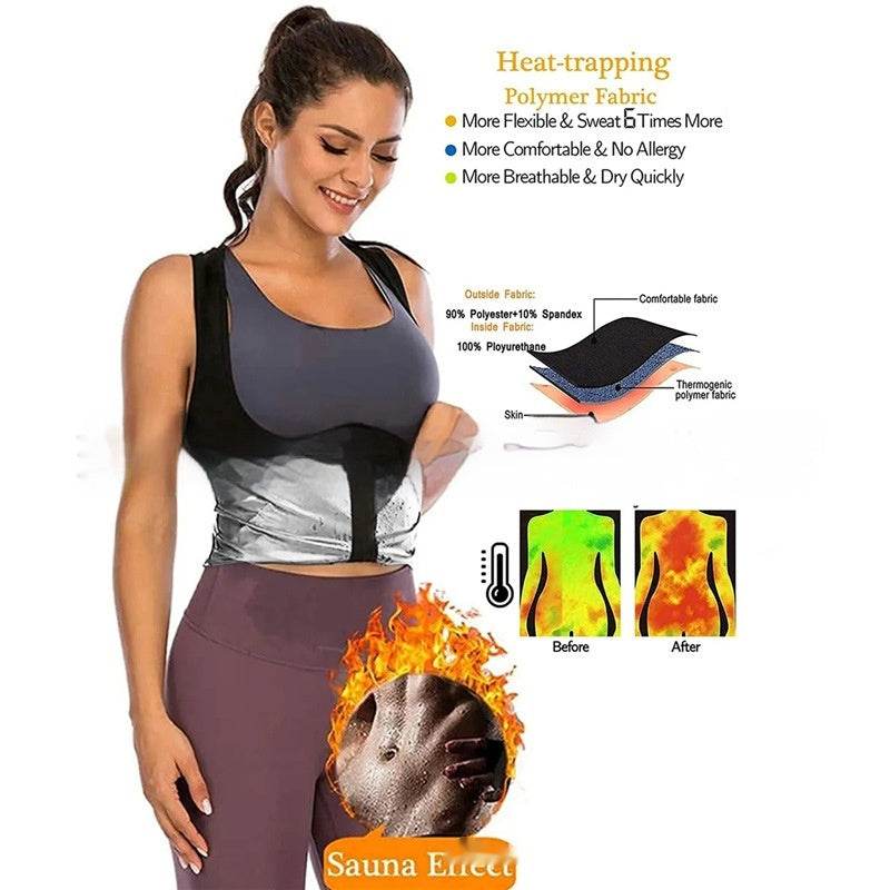Workout Neoprene Sauna Sweat Vest for Women Tank Top