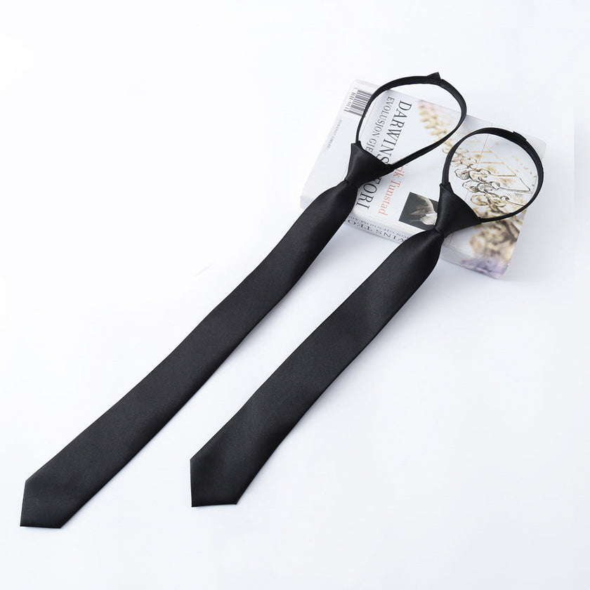Men's Zip Tie Necktie – Polyester Arrow Bow Tie for Business & Formal Wear | Canada & USA