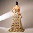 Elegant Sleeveless Sequined Suspender Maxi Evening Dress
