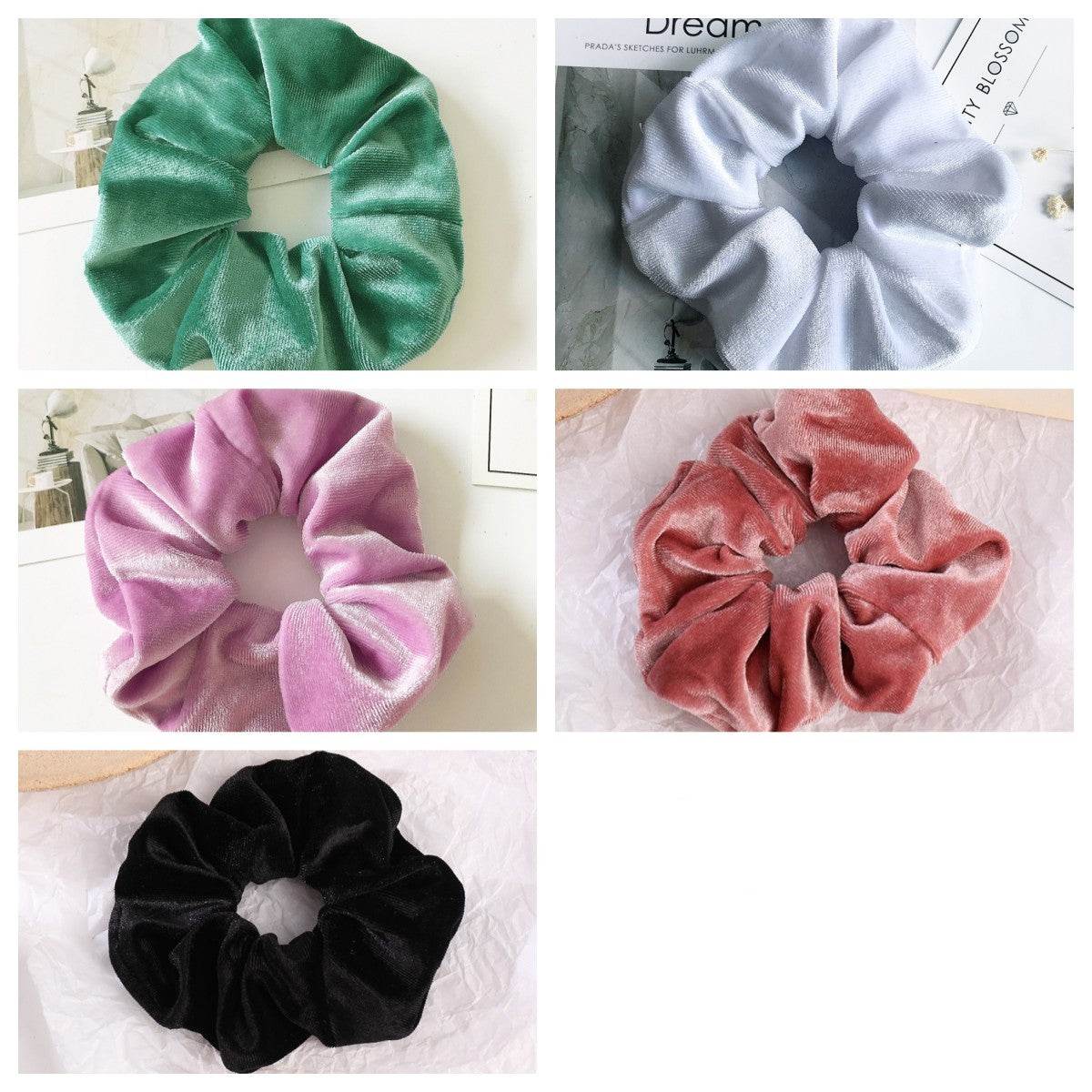 Fashion Velvet Scrunchies for Hair Ponytail Holder
