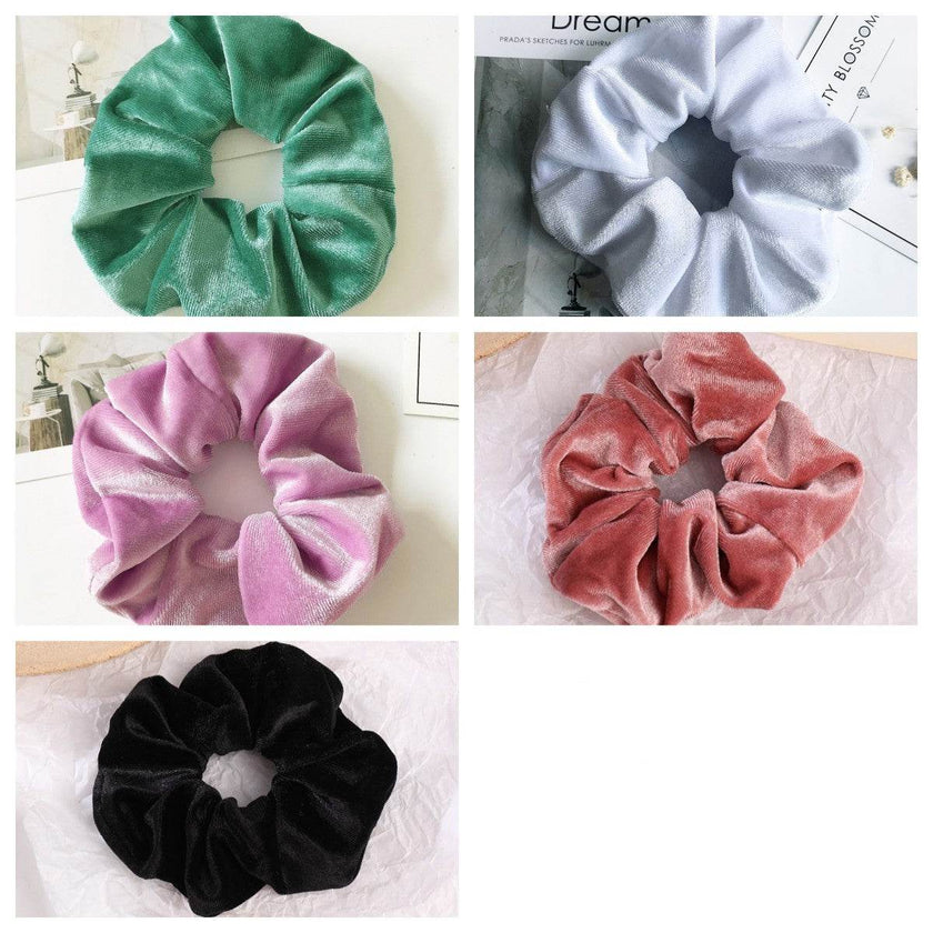 Fashion Velvet Scrunchies for Hair Ponytail Holder