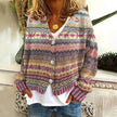 Christmas Abstract Printing Casual Cloak Coat Cardigan Sweater