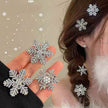Crystal Snowflake Pearl flower Retro Hair Clip