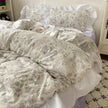 Washed Cotton Four-piece Bed Set with Duvet Cover and Sheets