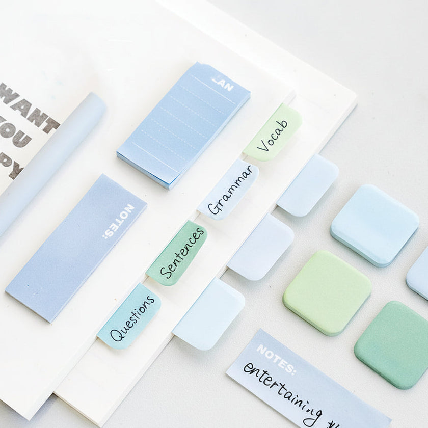 Eyeshadow Palette-Style Sticky Notes Set – 210 Sheets, 7 Colors