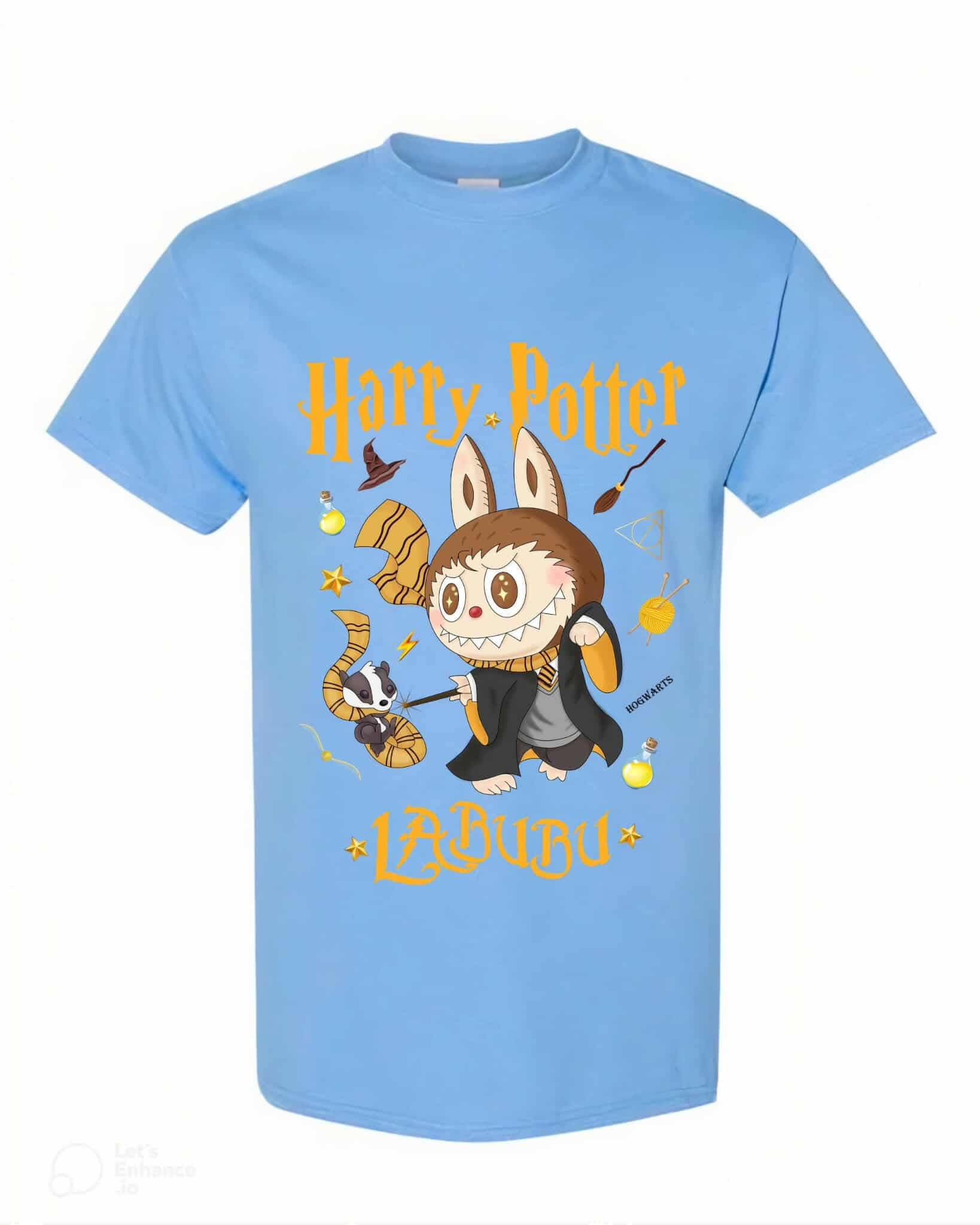 [Kid size] Harry Potter Labubu Kids T-Shirt – Cute Wizard Graphic Tee, 100% Cotton
