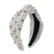 Vintage Fabric Rhinestone Pearl Headband