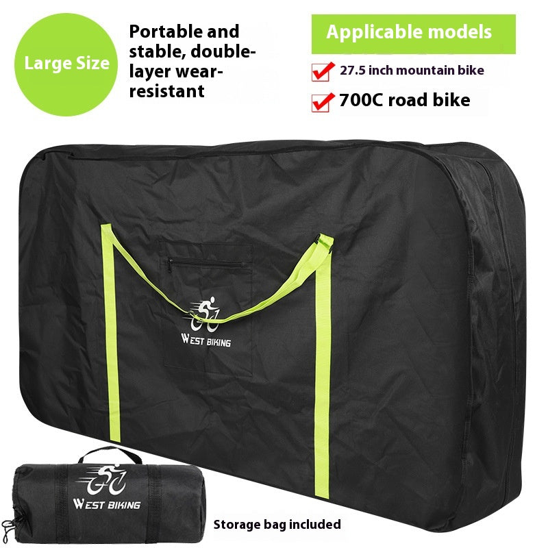 Large Foldable Oxford Cloth Storage Bag, 100L Capacity, S and L Sizes, Black and Green