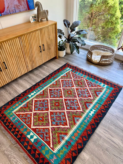 Afghan Chobi Kilim Rug | 4' 3