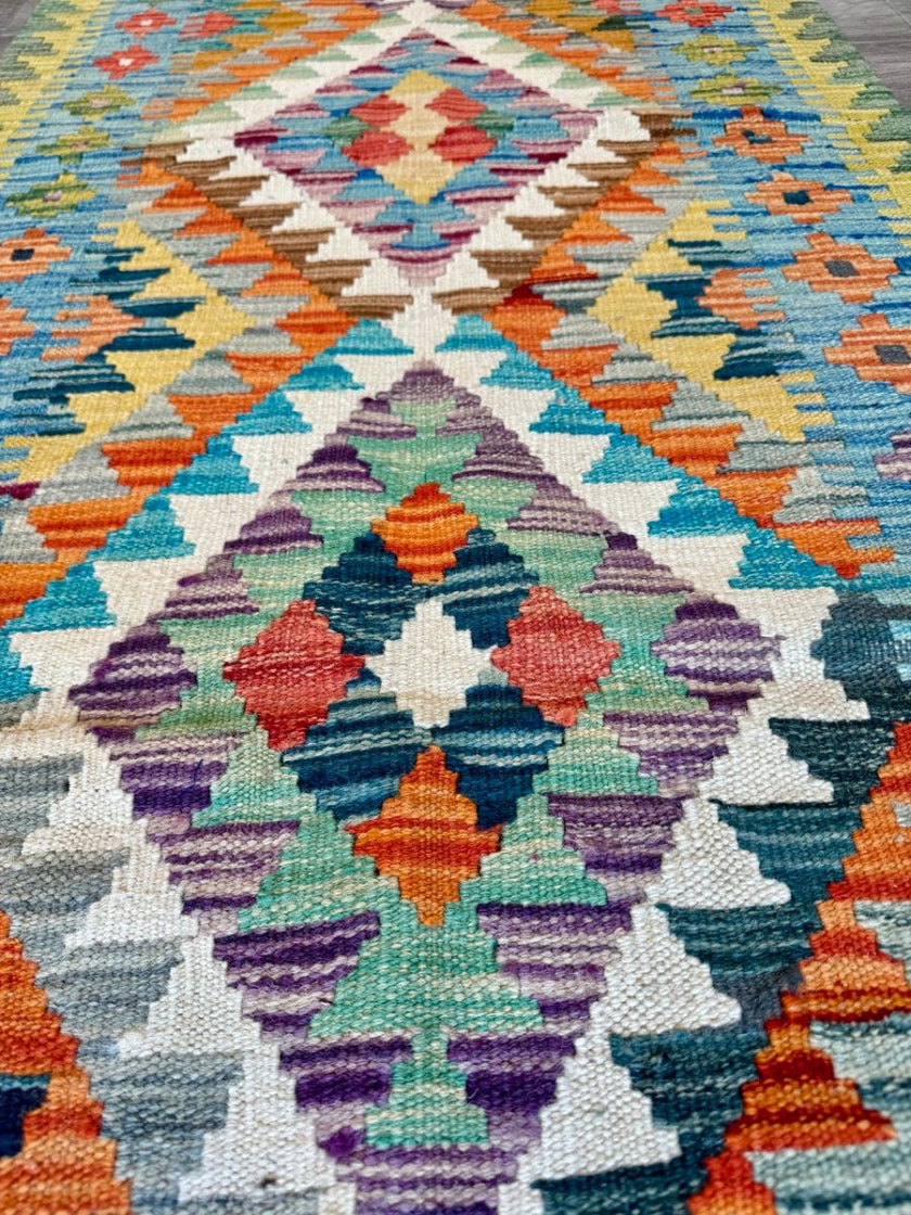 Afghan Chobi Kilim Runner | 2' 6