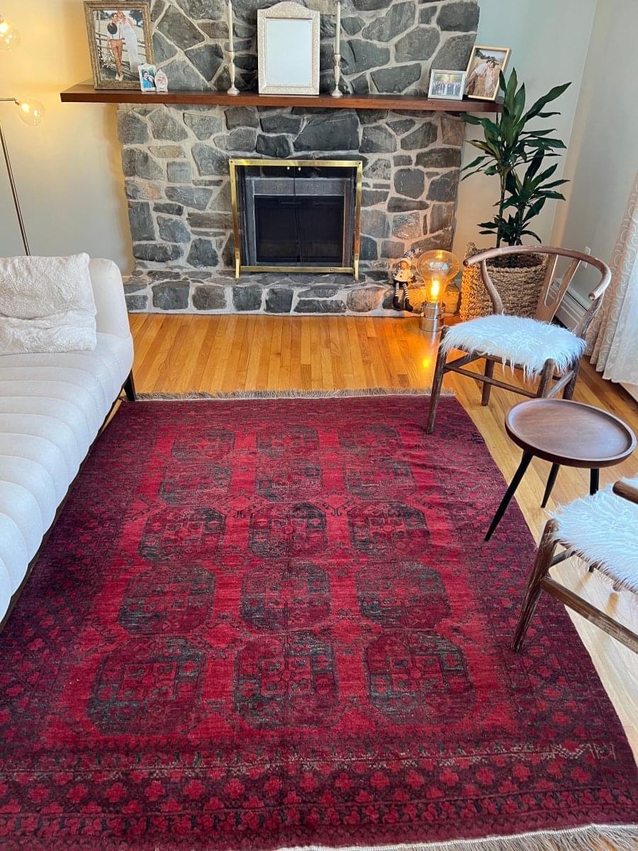 Afghan Turkmen Rug | 7' 1