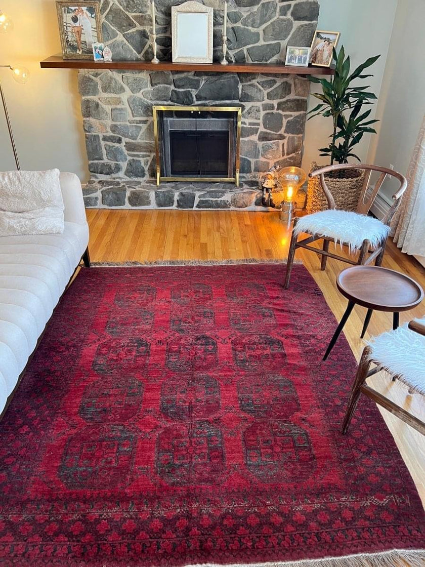 Afghan Turkmen Rug | 7' 1
