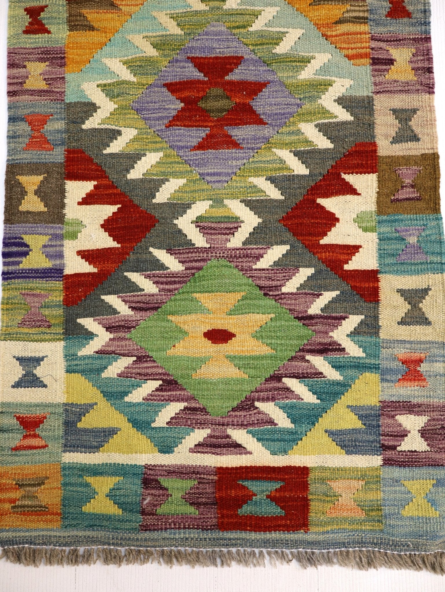 Afghan Maimana Kilim Rug | 1' 11