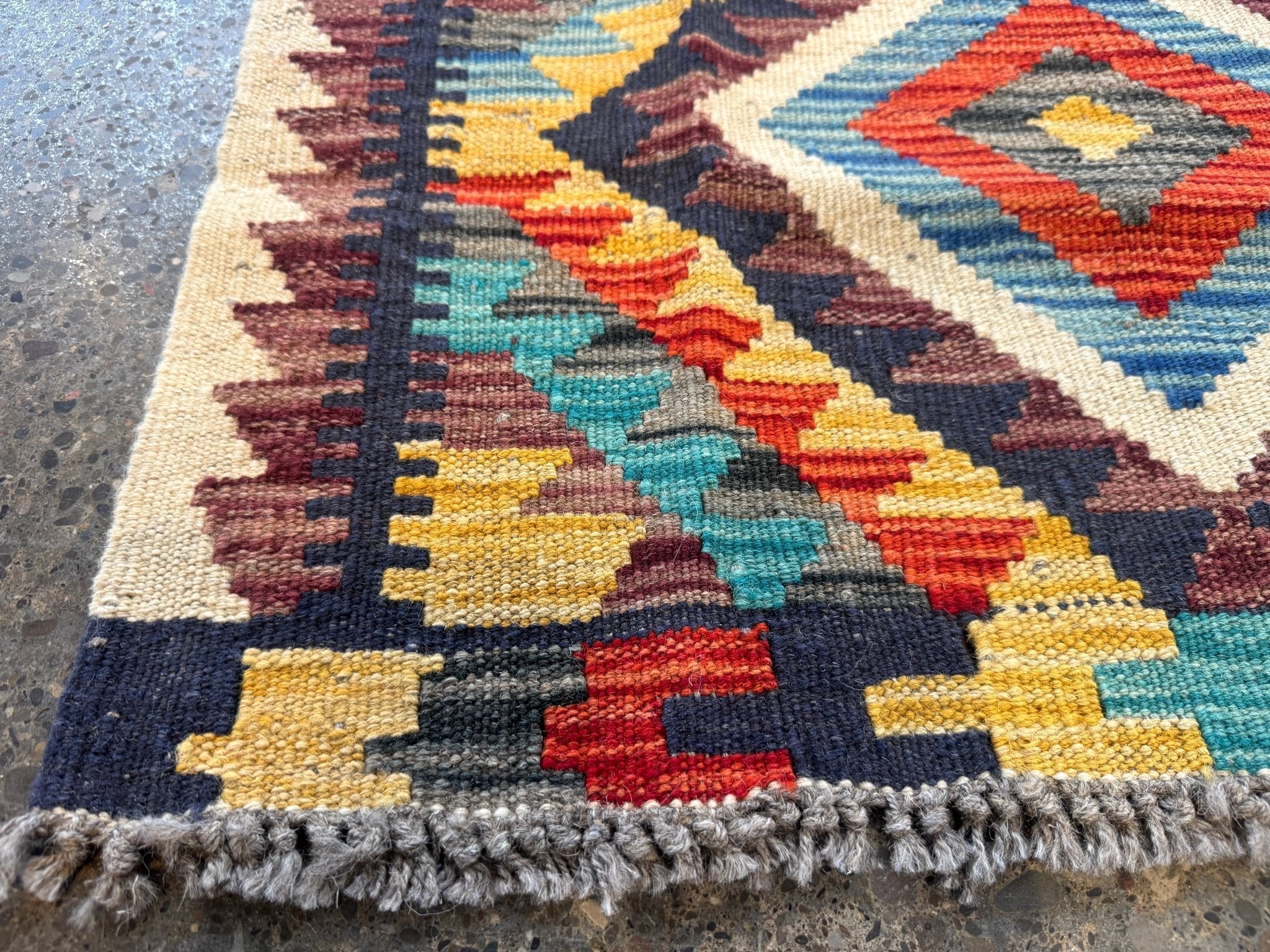 Afghan Maimana Kilim Rug | 2' 1