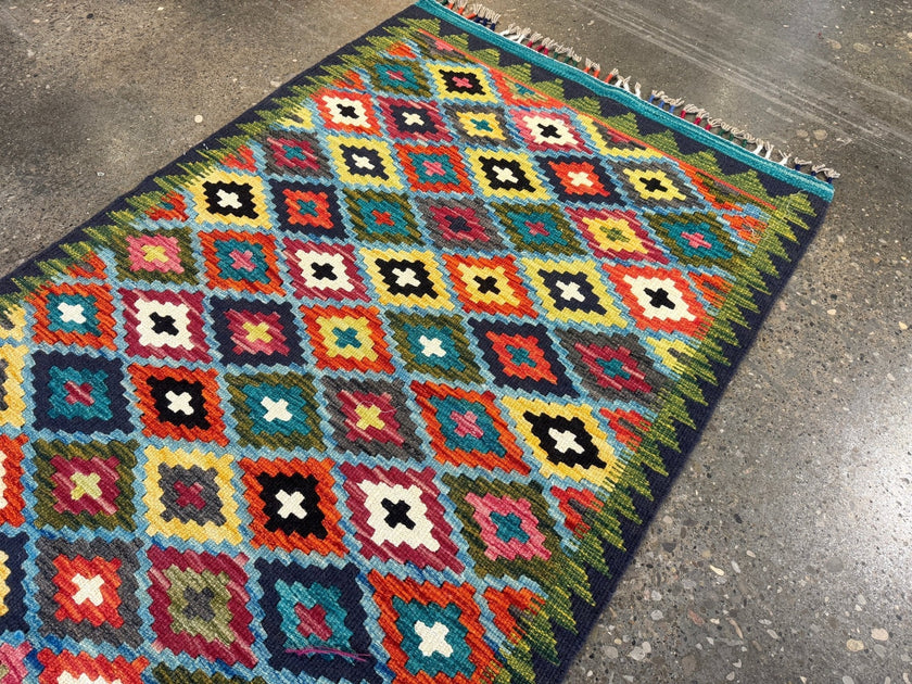 Afghan Maimana Kilim Rug | 2' 10