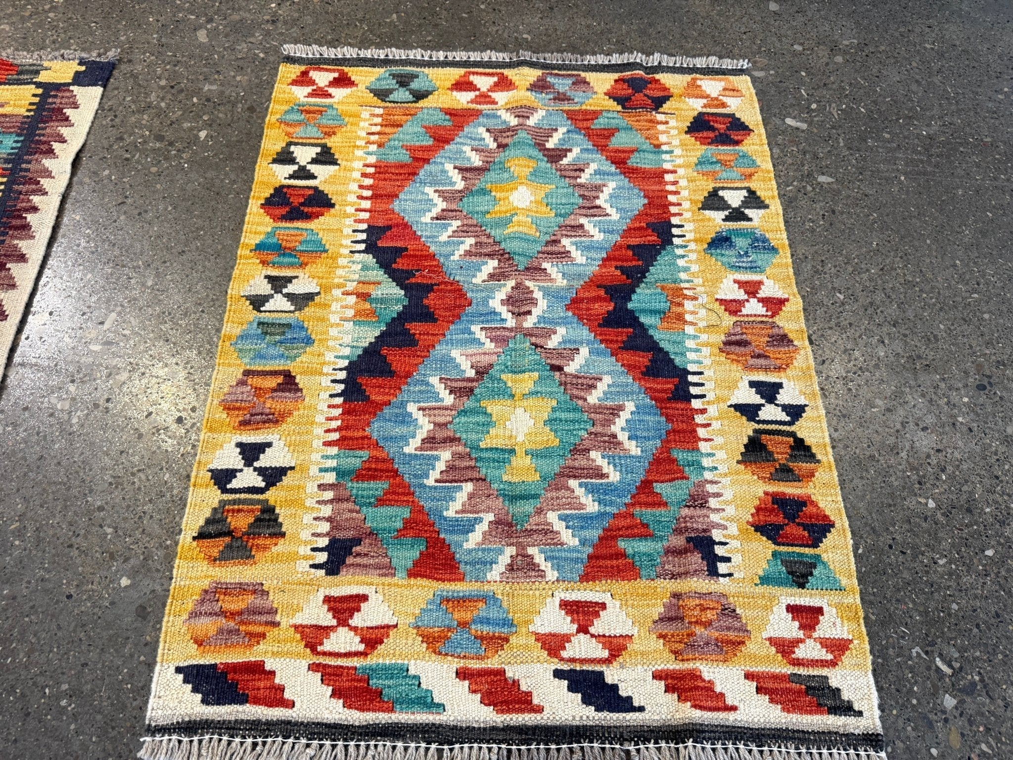 Afghan Maimana Kilim Rug | 2' 2
