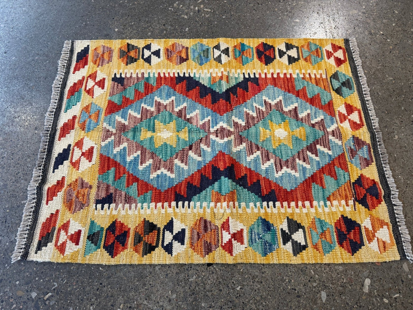 Afghan Maimana Kilim Rug | 2' 2