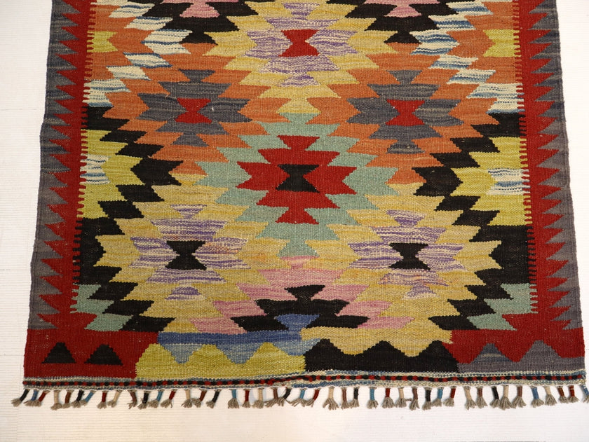 Afghan Maimana Kilim Rug | 3' 3