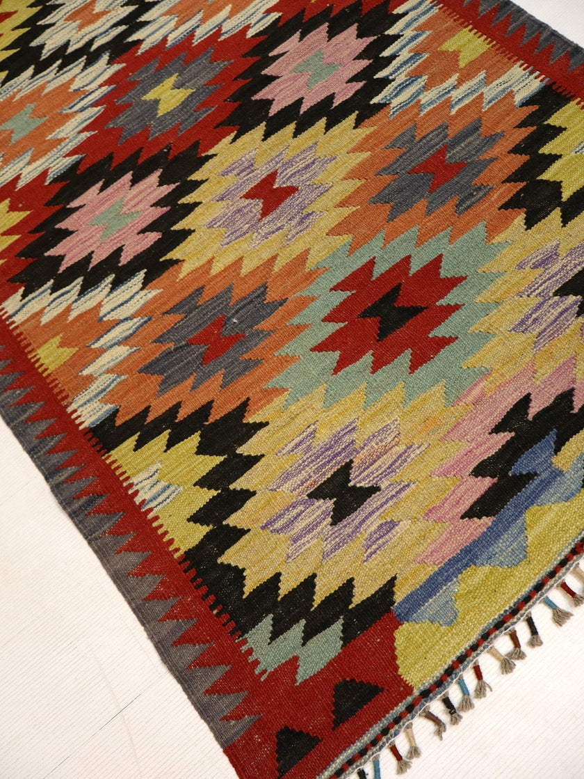 Afghan Maimana Kilim Rug | 3' 3