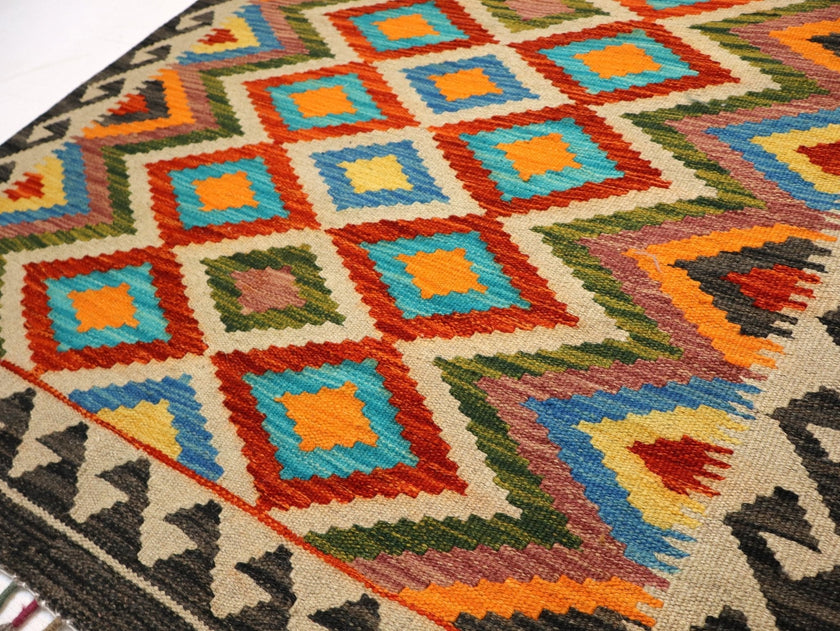 Afghan Maimana Kilim Rug | 3' 4