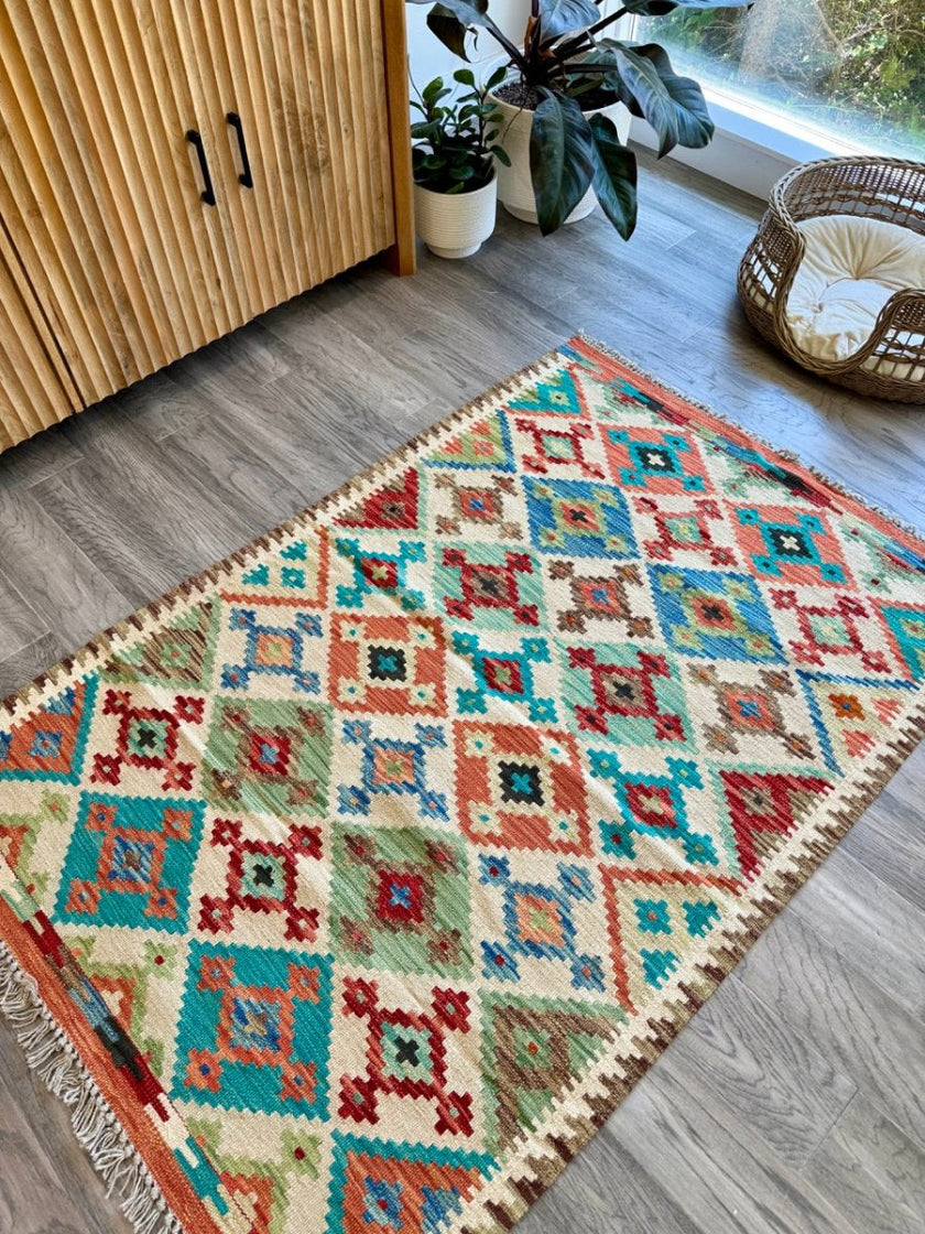 Afghan Maimana Kilim Rug | 3' 5
