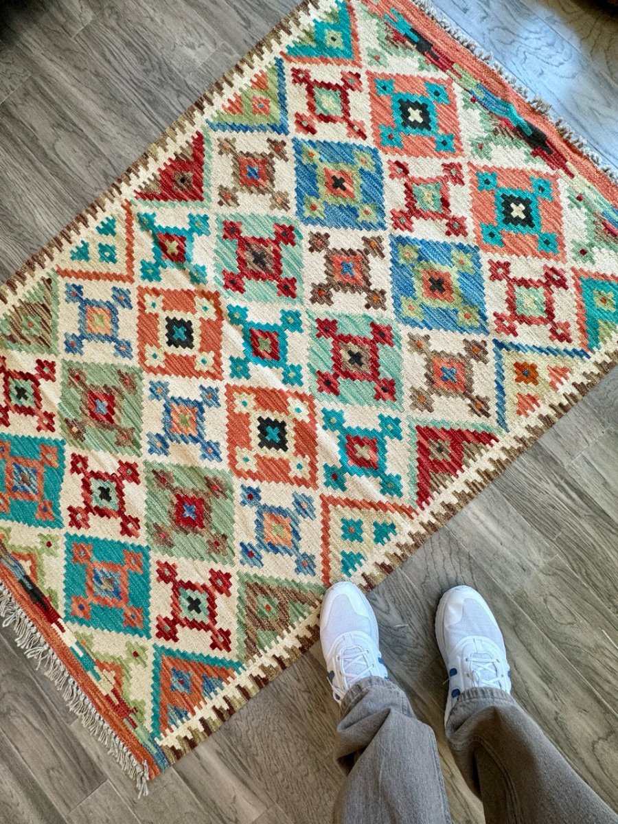 Afghan Maimana Kilim Rug | 3' 5